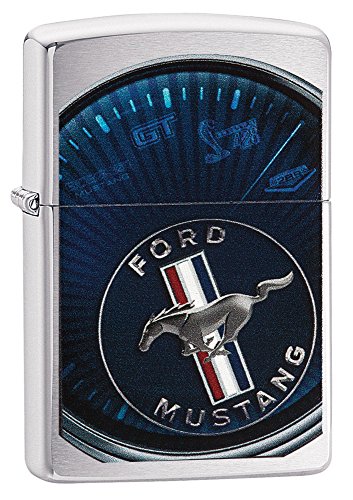 Zippo Ford Mustang Feuerzeug, Messing, Silber, One Size