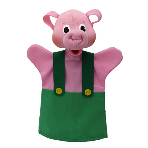 Handpuppe Tierhandpuppen Schwein 26 cm, Ideal für Puppentheatre und Rollenspiele, für Kinder Baby Jungen Mädchen