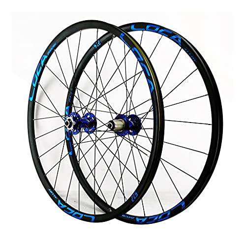 ZCXBHD Mountainbike-Laufradsatz 26/27.5/29 Zoll Doppelwandig Aluminiumlegierung MTB-Felge Schnelle Veröffentlichung Scheibenbremse 7-12 Geschwindigkeit (Color : Blue, Size : 29in)