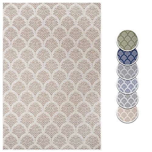 Hanse Home Flachgewebe In- und Outdoor Teppich Male, Farben:Creme/beige, Größe:160x230 cm