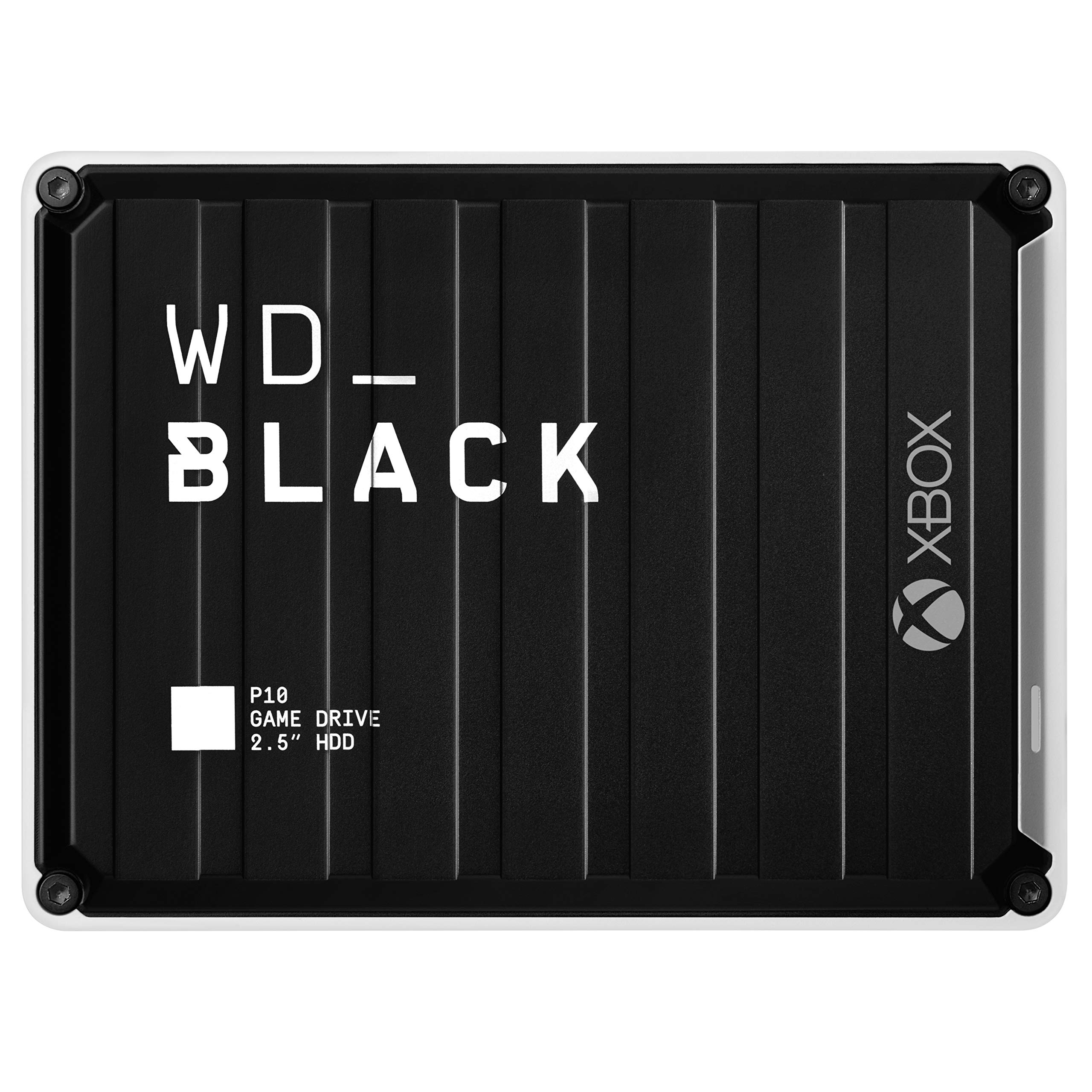 WD_BLACK P10 Game Drive for Xbox 2 TB (1 Monat Xbox Game Pass Ultimate, Übertragungsgeschwindigkeiten bis 130 MB/s, für Xbox) Schwarz mit weißem Rand