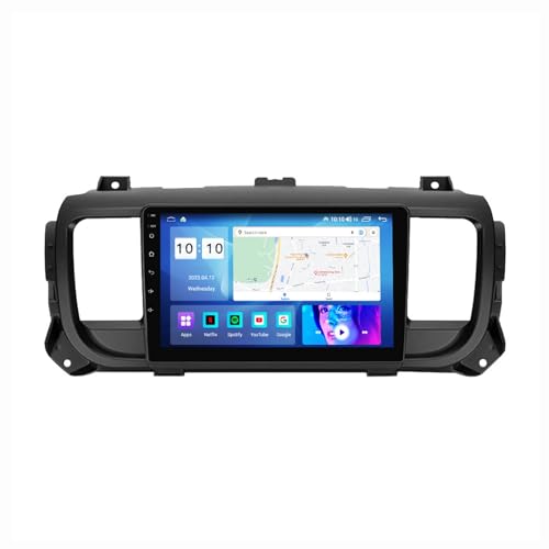 Android 12 Autoradio Mit Navi 2 Din 9 Zoll Touchscreen Autoradio Für Citroen Jumpy 2016-2021 Mit Carplay Android Auto,mit RDS Bluetooth FM AM Lenkradsteuerung Rückfahrkamera ( Color : M100 2+32G )