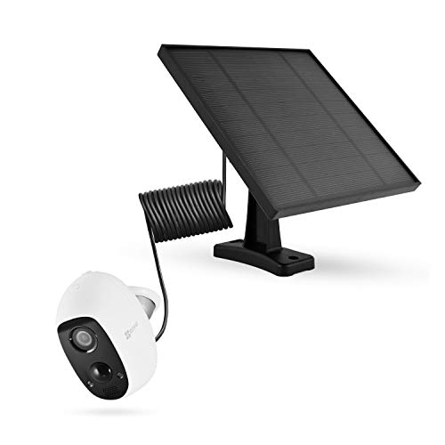 LEICKE Solarpanel kompatibel mit EZVIZ Outdoor Kameras C3A, wetterfest, einstellbare Halterung, unterbrechungsfreie Energieversorgung