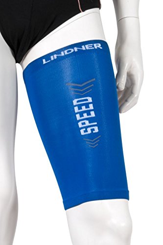 LINDNER Socks - Kompressions-Oberschenkel-Beinlinge - Upper leg tubes (M, blau)