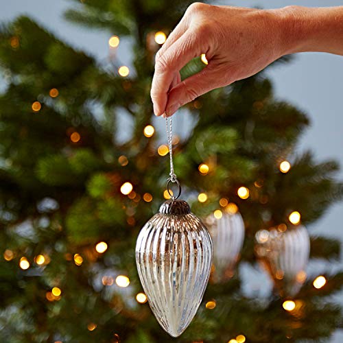 Fair Trade Weihnachtsbaumkugeln aus Glas - mittel - drei