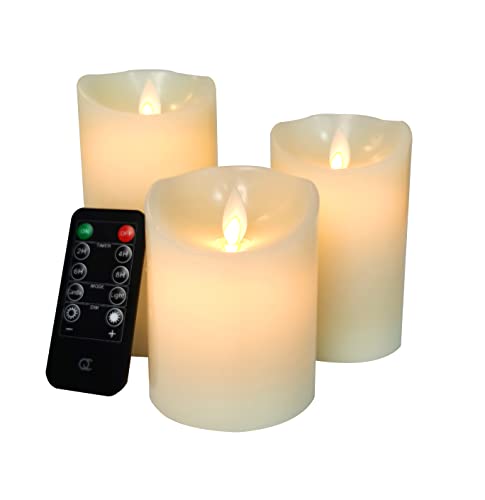 FlinQ wiederaufladbares Kerzenset – Paraffin – Set mit 3 Kerzen – wiederaufladbar