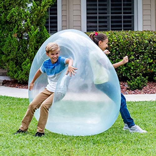JH Amazing Bubble Ball Übergroße Aufblasbare Wasserball, Bubble Ball Wassergefüllter Interaktiver Gummi Big Amazing Bubble Ball Tränenresistentes Gummiballballon Aufblasbare Bälle, 2PCS