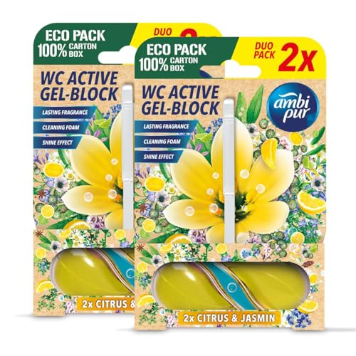 Ambi Pur WC Active Gel-Block 2x45g Citrus & Jasmin - WC Duft (2er Pack)
