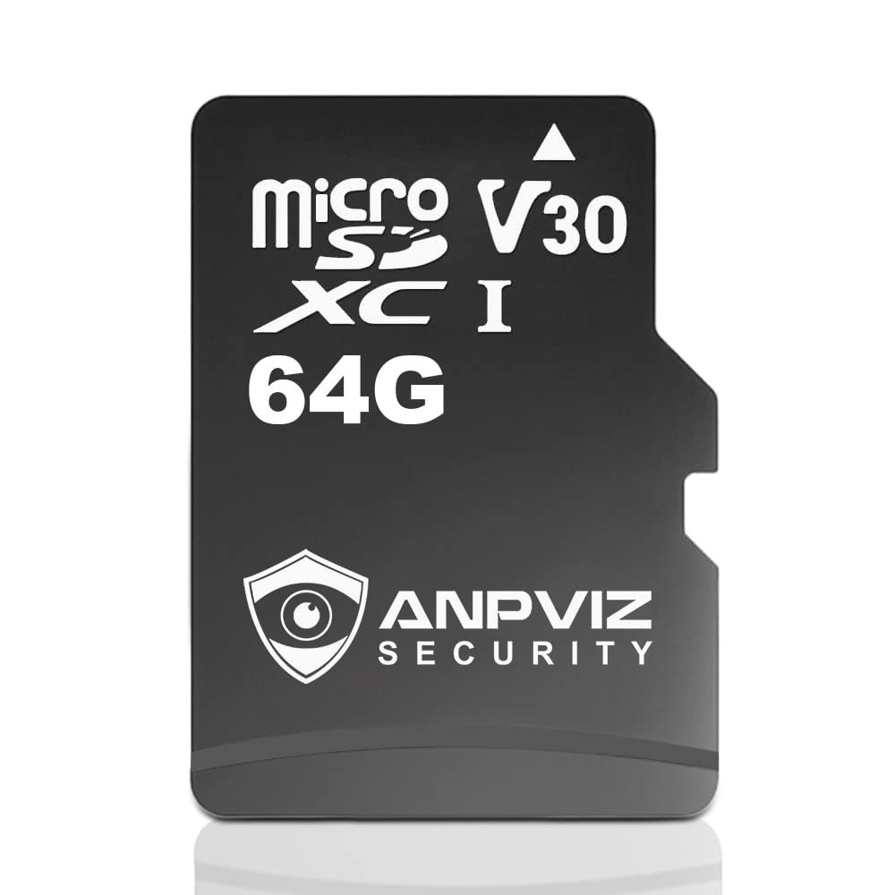 Anpviz 64 GB Ultra MicroSDXC UHS-I Speicherkarte mit Adapter – 120 MB/s, C10, U1, Full HD, A1, Micro-SD-Karte