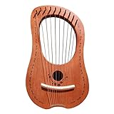 Lyre Harfe, 10 Metallsaiten Knochen Sattel Mahagoni 10-Saiter Lyre Harp Für Instrumentenliebhaber
