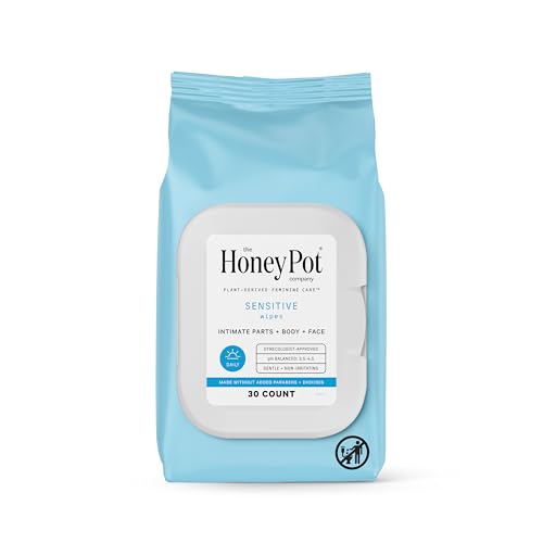 The Honey Pot Company Feminine Reinigungstücher, Sensitive, 30 Stück