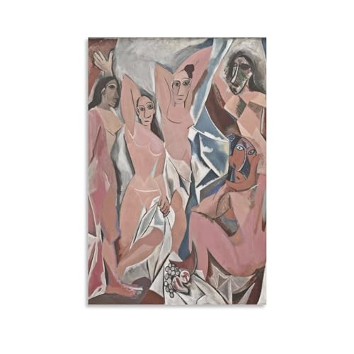 Les Demoiselles D’Avignon Pablo Picasso Leinwand Wand Dekoration Leinwanddruck - Ölgemälde Reproduktion - Kunstdruck - Leinwand Bilder - Wandkunst