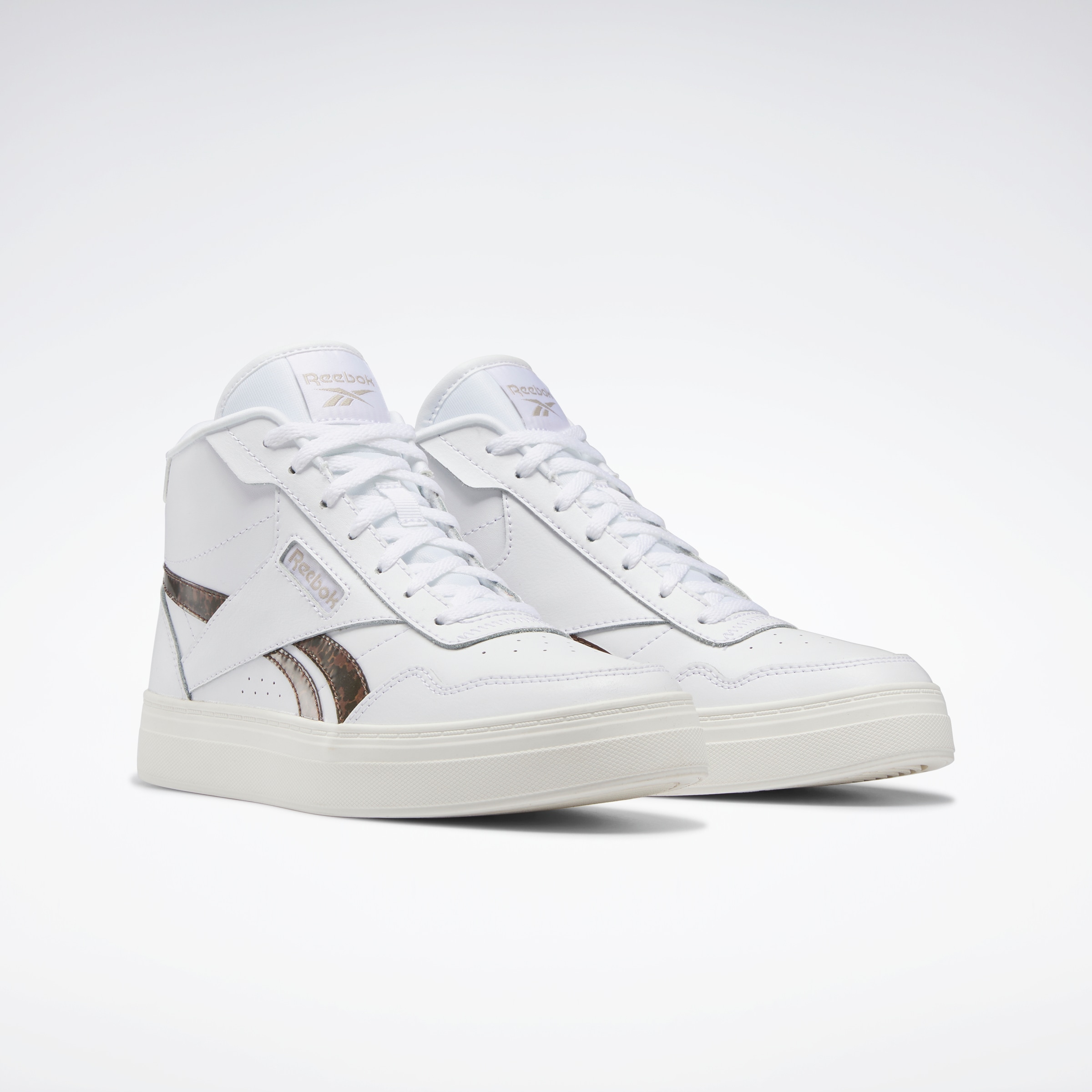 Reebok Damen Court Advance Bold High Sneaker, Footwear White Chalk Modern Beige, 36 EU