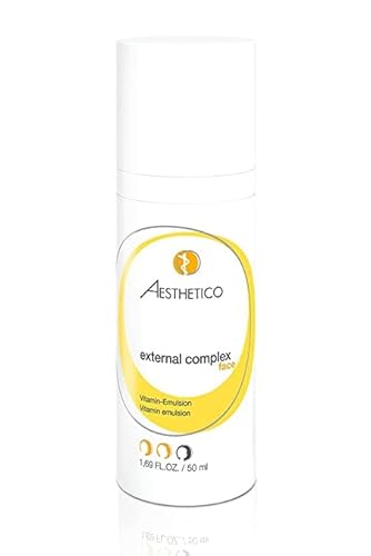 AESTHETICO external complex - Anti-Aging-Emulsion für reife Haut, pflegt mit Vitaminkomplex und bietet kompletten Oxidationsschutz (3 x 50 ml)