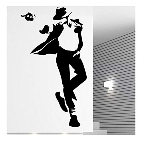 Ambiance-Live Wandtattoo Michael Jackson - 100 x 55 cm, Schwarz