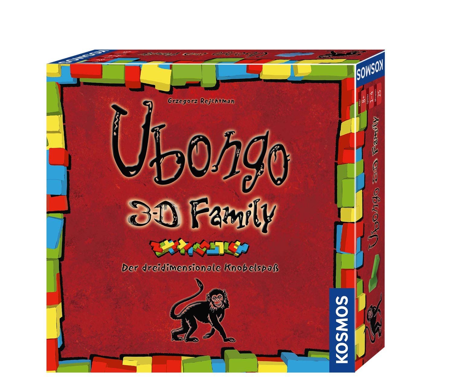 Kosmos 694258, Ubongo 3-D Family, Der dreidimensionale Knobelspaß, Gesellschaftsspiel, Familienspiel, Brettspiel: 1-4 Personen ab 8 Jahren