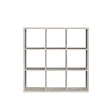 FORTE Mauro Regal 3x3 Fächer, Holzwerkstoff, Sandeiche, (B*H*T): 107,2 x 107,3 x 32,9 cm