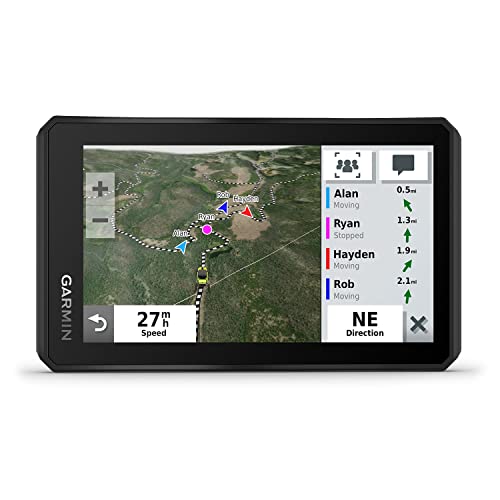 Garmin Tread – Robustes GPS-Offroad-Navigationsgerät für Quads, Side-by-Sides, ATV. Helles 5,5” HD-Touchdisplay, vorinstallierte TOPO-Karten, Group Ride Tracking & Messengerfunktion, 6 h Akkulaufzeit