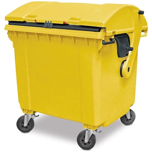 1100 Liter Großmüllbehälter / Müllcontainer nach EN 840, MGB gelb