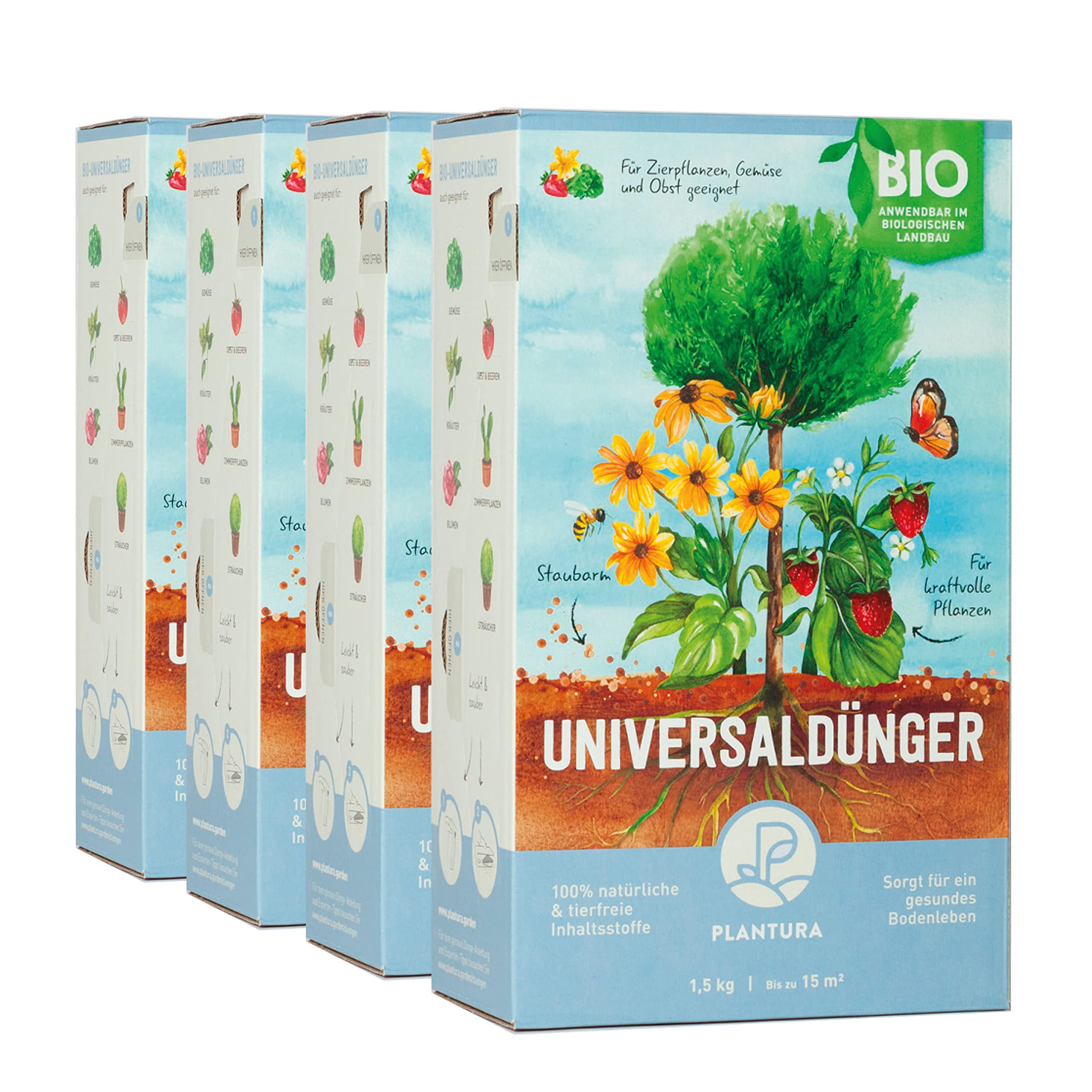 Plantura Bio-Universaldünger mit Langzeitwirkung, für alle Pflanzen, tierfrei & Bio, 6 kg