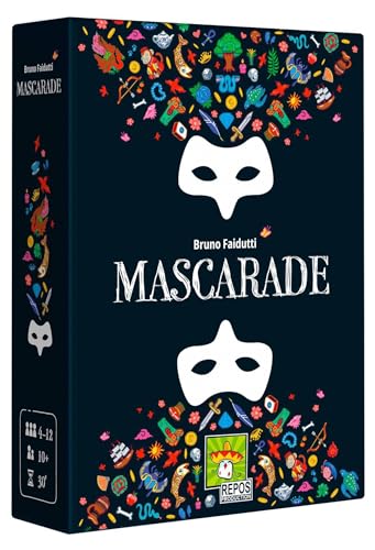Repos, Mascarade New Edition, Board Game, Ages 10+, 4-12 Players, 30 Minutes Playing Time, Multicolor, ASMMASEN02