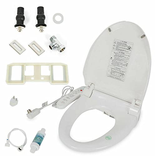 Elektronischer Smart Bidet Toilettensitz mit Doppel Düsen Dusch WC für Intimpflege Beheizter antibakterieller Sitz