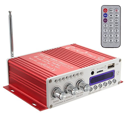 DollaTek Mini Bluetooth Hallo-Fi-Stereo-Audio-AMP Verstärker Bass Booster MP4 12V Unterstützung FM / MP3 / TF/USB/DVD für Auto-Motorrad-Auto-CD DVD