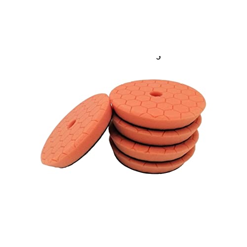 BAOPIQI 3/5/6 Zoll Schwamm Polierkissen Wachs-Buffing-Pads Kit 25mm Dicker Schwamm Auto Polnisch Pad Fit for Polnierer (Color : 5inch Orange x5pc)