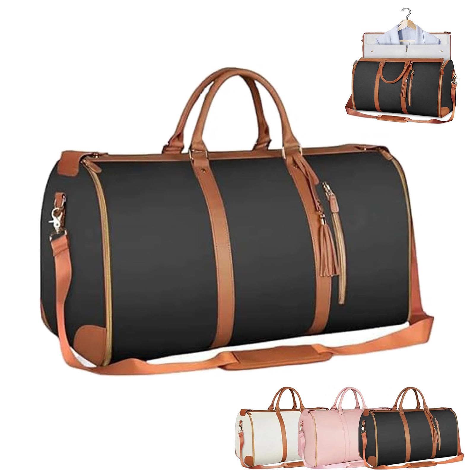 Lucshy Travel Bag, Travelher Foldable Clothing Bag, Versatile Tashlo Travel Bag, Tashlo Travel Garment Duffle Bag (Black)