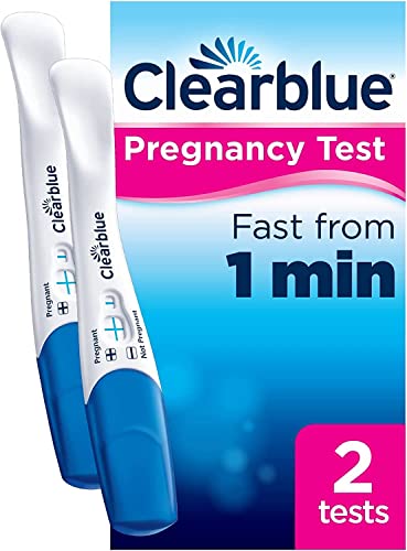 Schwangerschaftstest - Clearblue Schnelle Erkennung, Ergebnis bereits 1 Minute, 2 Zählungen (1 Stück)