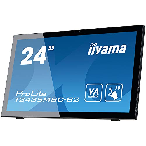 Iiyama T2435MSC-B2 Touchscreen-Monitor EEK: A (A+ - F) 59.9 cm (23.6 Zoll) 1920 x 1080 Pixel 16:9 6 ms USB 2.0, HDMI™, DVI, DisplayPort VA LED