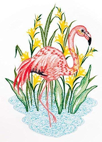 Plauener Spitze Fensterbild"Flamingo" Fensterschmuck Fensterdeko Bilder Deko Fenster … …