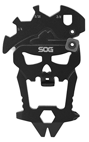SOG MacV Tool SM1001 – Hardcased Black, 12 Werkzeuge in einem: Flaschenöffner, Schraubendreher