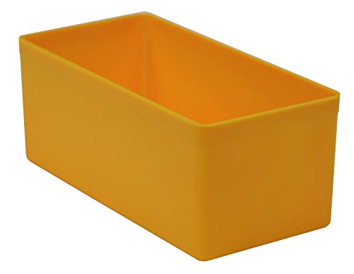Sparpack (24 St.) Kunststoff-Einsatzkasten Sortierbox, gelb, 108x54x45 mm (LxBxH), aus PS