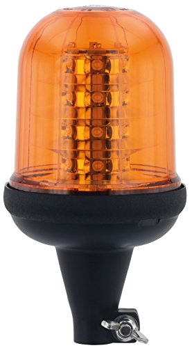 AdLuminis LED Rundumleuchte orange Verschiedene Ausführungen, für 12V und 24V Spannung, Blinkleuchte Warnleuchte für Straßenverkehr KFZ (g - groß mit flexiblem Fuß)