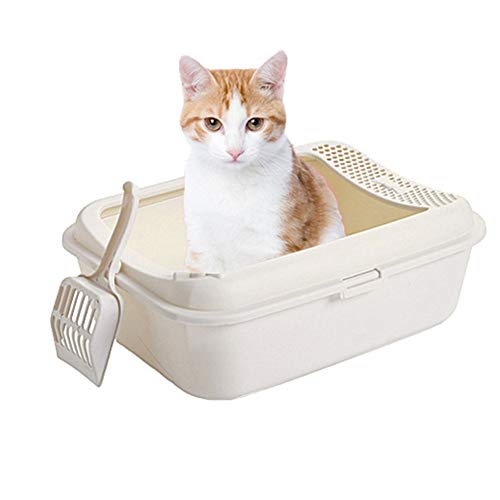 Katzentoilette Katzentoilette Offen Kaninchenstreu Tablett Eckstreu Tablett Cat Katzenstreutablett klein Kätzchenstreutablett White