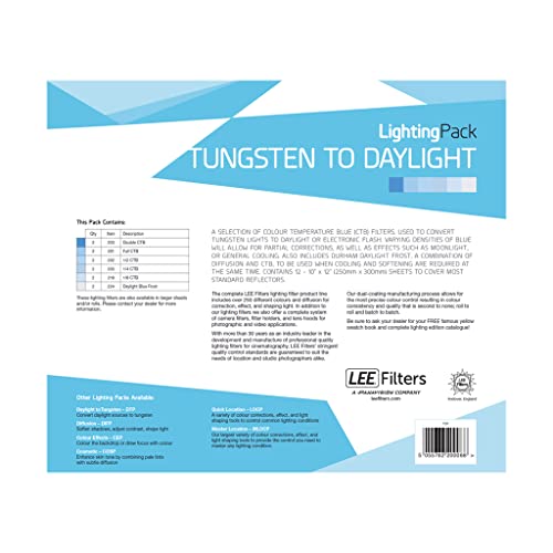LEE Filters Tungsten to Daylight Lighting Pack