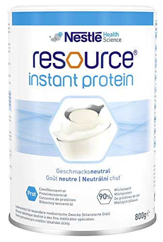 Nestlé Health Science RESOURCE instant protein, geschmacksneutrales, hitzestabiles Eiweißpulver mit 90% Milcheiweiß (Casein), ideal für alle warmen und gekochten Speisen & Getränke, 6er Pack (6x800 g)