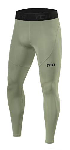 TCA Herren Pro Performancance Leggings, Kompressionshose, Sporthose, Lang - Hellgrün, XL