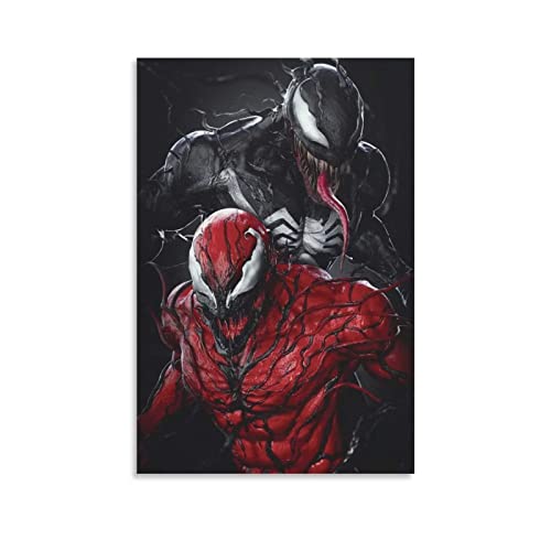 XXJDSK Poster auf Leinwand drucken Venom Gemälde, Tapete, Raumdekoration, Bilder für Schlafzimmer, Geschenke, Dekor für Männer und Frauen 30x40cm Kein Rahmen