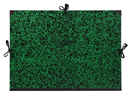 Clairefontaine 32800C Zeichenmappe Annonay, mit Bändern, ohne Innenklappen, Rücken 30 mm, 50x70cm Innenmaße: 50 x 70 cm, Außenmaße: 52 x 72 cm grün marmoriert 1 Stück