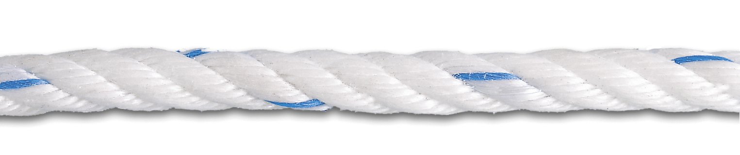 Chapuis FB10 Seilspule aus Polypropylen, 1,5 T, Ø 10 mm x 105 m, weiß/blau