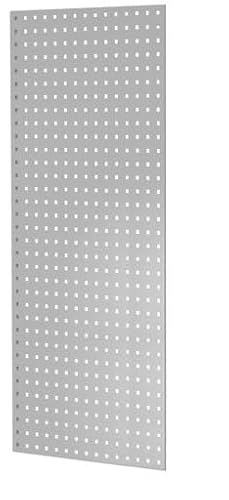 qpool24 Lochplatten-Seitenblende, 90 x 1300 x 600 mm (H x T), RAL 7035 lichtgrau