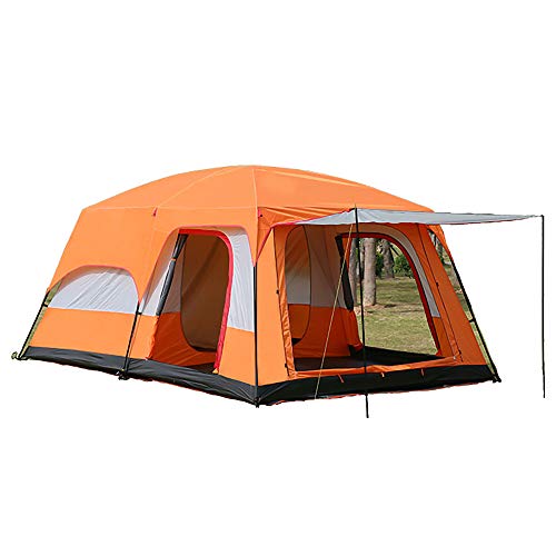 2-Zimmer-Campingzelt, leichte Zelte für Camping, 210T verschlüsseltes Polyester-Zelthaus für Wohnen, Camping, Bergsteigen