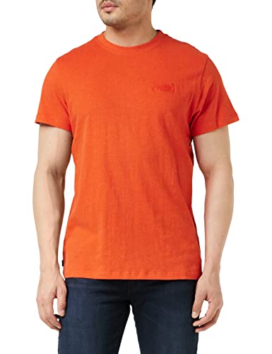 Superdry Herren Vintage Logo Emb Tee T-Shirt, Bright Orange Marl, S
