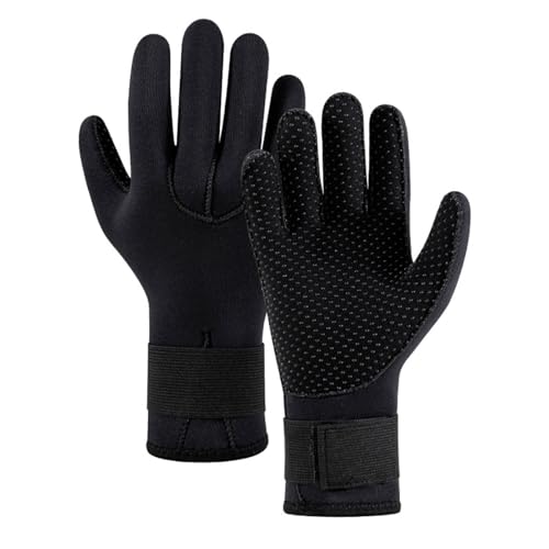 ZSYTF Neopren-Handschuhe, Tauchhandschuhe, 5 mm, Thermo-Handschuh mit verstellbarem Hüftgurt, zum Schnorcheln, Tauchen, Surfen, Hautpflege-freundlicher Handschuh