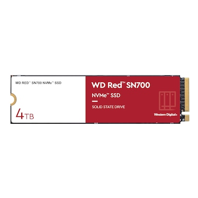 WD Red SN700 4 TB NVMe SSD für NAS-Geräte mit robuster Systemreaktionsfähigkeit und außergewöhnlicher E/A-Leistung