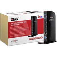 Club3D SenseVision USB 3.0 Dual Display 4K60Hz Docking Station - Docking Station - USB - DP - GigE