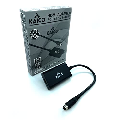 Kaico SEGA Saturn 1080p HDMI Adapter - zur Verwendung mit Sega Saturn - unterstützt S-Videoausgang - unterstützt PAL- und NTSC-Konsolen - Seitenverhältnisschalter für 16:9 oder 4:3