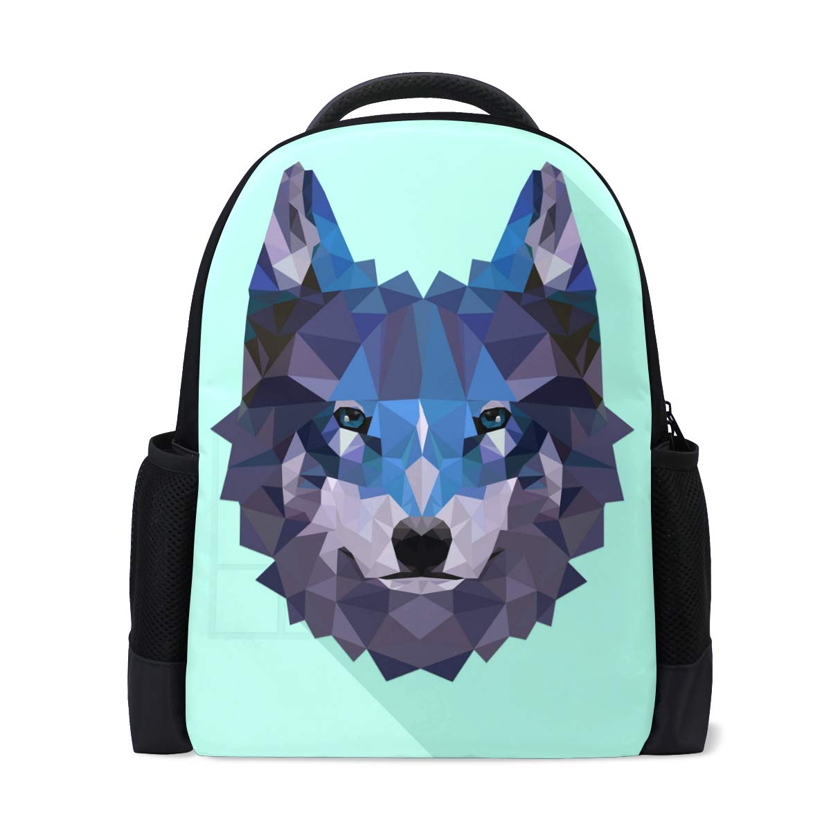 fajro Wild Wolf Howling Reisen Rucksack Handtasche Schule Pack Mehrfarbig 2 Einheitsgröße